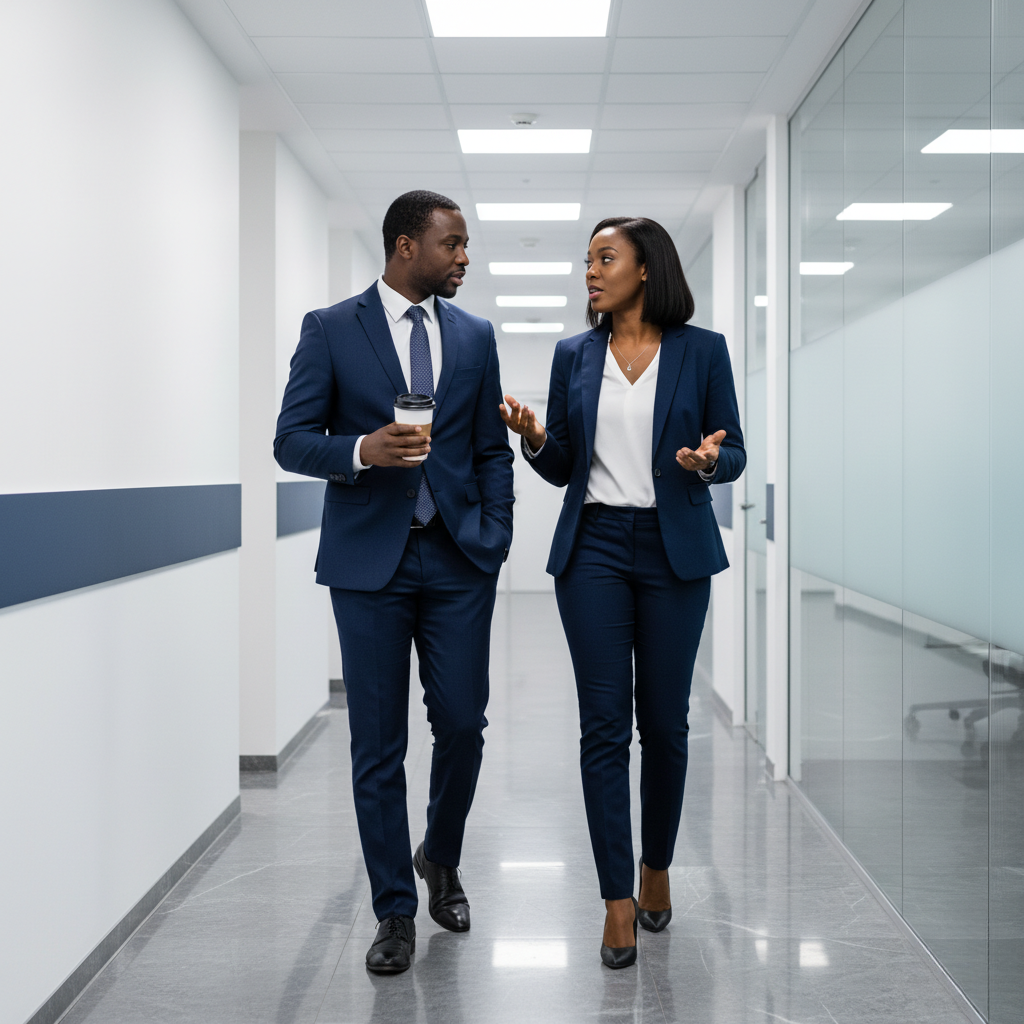 Two employment lawyer discussing an unfair dismissal case