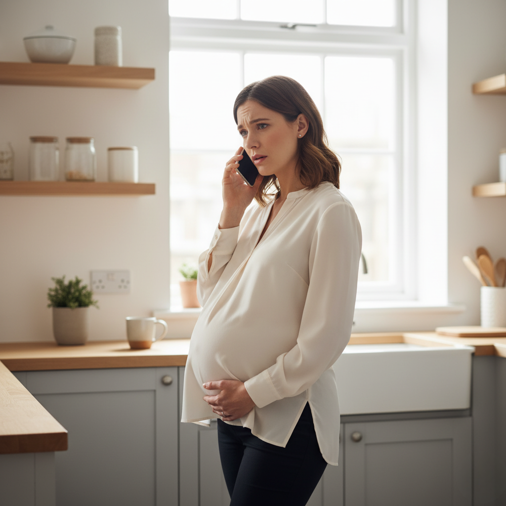 Pregnant client contacting Harcourt Stirling Solicitors for a maternity discrimination claim
