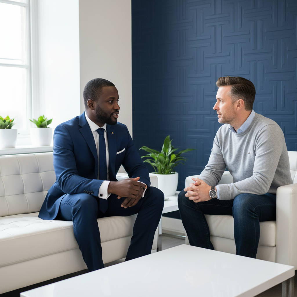 disability discrimination solicitor talking to a client