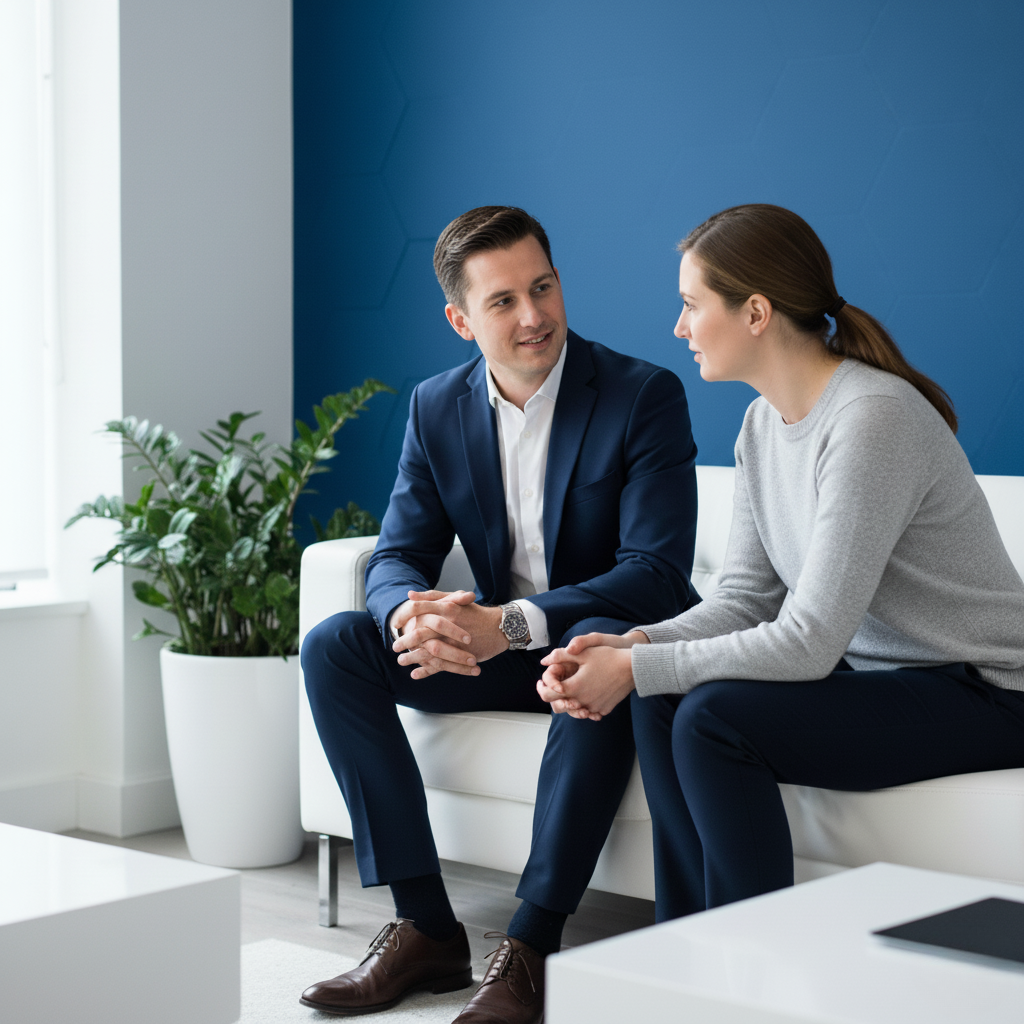maternity discrimination solicitor discussing advice with a client